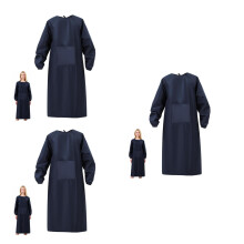 3Pcs Dark Grey Long Sleeve Waterproof Aprons Oil Resistant for Cooking