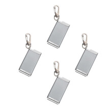 4Pcs Silver Portable Metal Ashtray with Lid Compact Travel Ash Holder