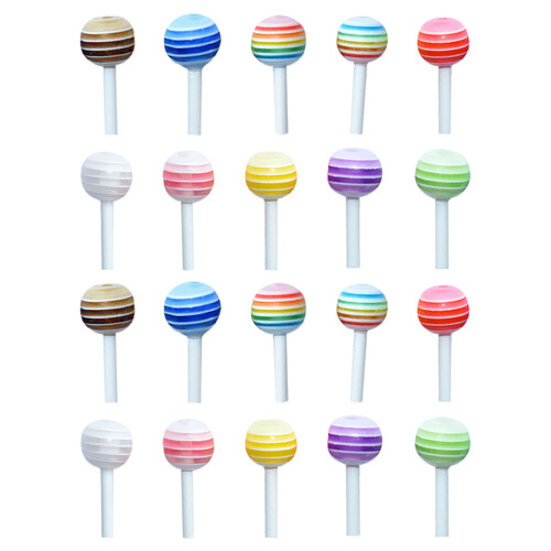 75Stk Mini Lutschermodelle Kunststoff Kinder Spielzeug Deko 1