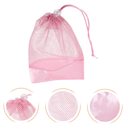 4Stk Tanzschuh Netzbeutel Polyester Für Rosa 1