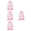 4Stk Tanzschuh Netzbeutel Polyester Für Rosa 4