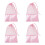 4Stk Tanzschuh Netzbeutel Polyester Für Rosa 5