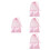 4Stk Tanzschuh Netzbeutel Polyester Für Rosa 7