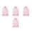 4Stk Tanzschuh Netzbeutel Polyester Für Rosa 8