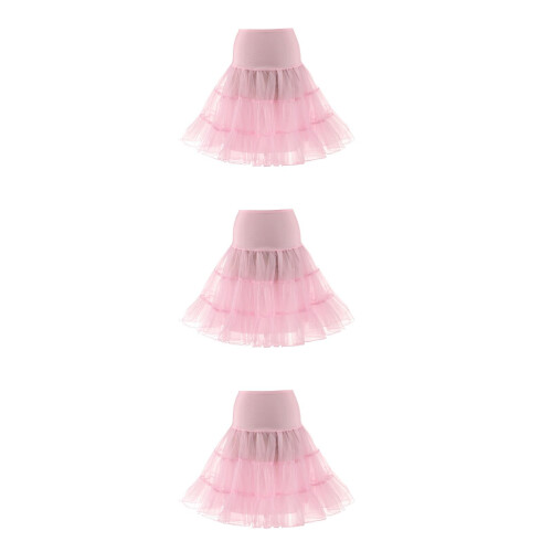 3Pièces Rose Courte Cerceau Pour Cosplay Et Danse