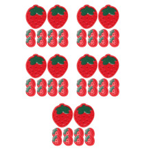 5Pièces Boutons Créatifs Fraise Plastiques Faciles À Poser Pour Bébé