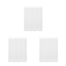 3Pcs White Light Filtering Gauze Curtains for Bedroom Patio Decor