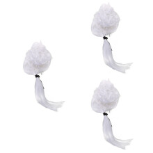3Pcs White Men's Fancy Dress Curly Judge Wig for Cosplay and Stage
