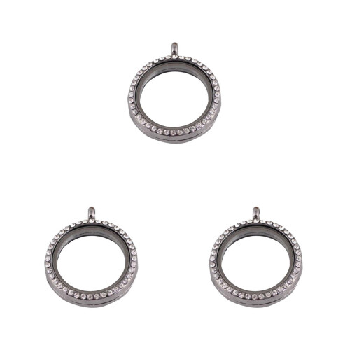3Stk DIY Living Memory Anhänger Silber Mit Herren Damen 1