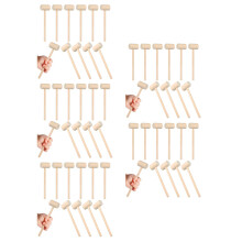 60Pièces Mini Marteaux En Bois Khaki Jouets Ludiques Pour Enfant