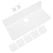 1Set White Acrylic Wall Floating Shelf Versatile Storage Rack for Home