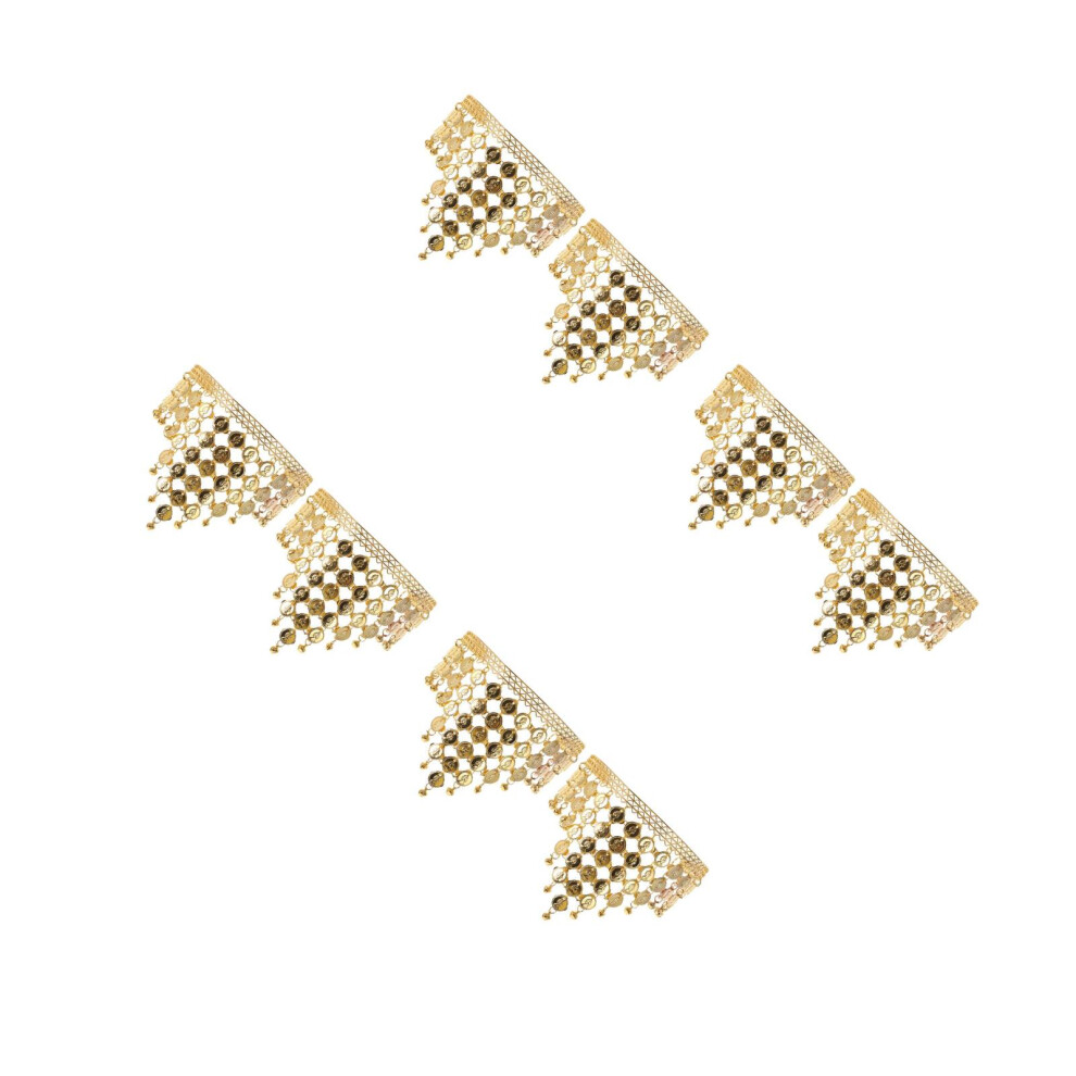 8St Modieuze Gouden Hoofdband Met Muntjes Show En Party-image