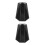 2Pcs Bicycle Trainer Stand Black Plastic Front Wheel Riser Mat 1