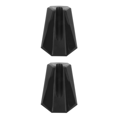 2Pcs Bicycle Trainer Stand Black Plastic Front Wheel Riser Mat