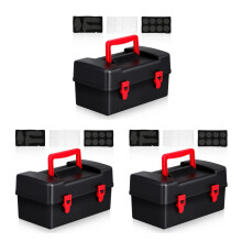 3Pièces Boîte De Rangement Noire En Plastique Pour Gyros