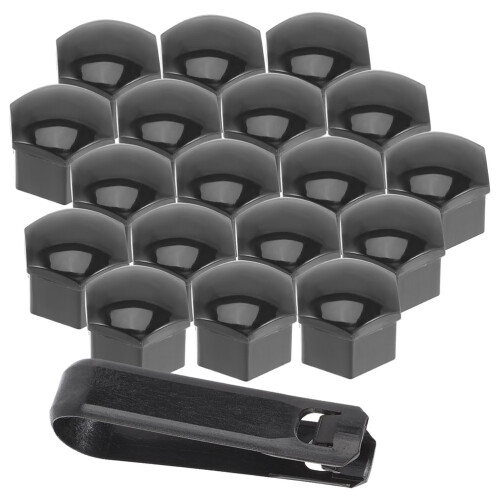 160Stk Schwarze Nylon Radmuttern Abdeckung Auto Zubehör 1