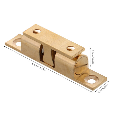2Stk Schrank Türverschluss Ballfang Kupfer Gold Robust 1