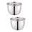 2Pcs Solid Stainless Steel Kitchen Bowls for Egg Beating Salad Serving 1