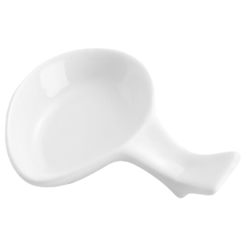 6Pcs Elegant White Ceramic Cutlery Holder Multi-Function Spoon Rest 1