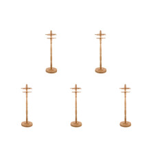 5Pcs Khaki Bamboo Brush Pen Rest Round Holder for Office and Home