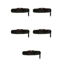 5Pcs Adjustable Black Tool Belt Bag with Durable Oxford Fabric