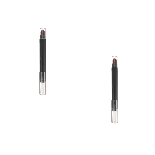 2Pièces Pinceaux Eye Shadow Argent ABS Portable Pour Yeux