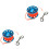 2Sets Technical Diving Finger Spool Blue Lightweight Aluminum Reel 1