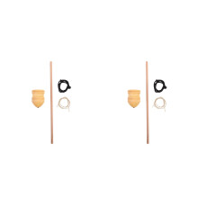 2Ensembles Toupies Bois Beige Enfant Jouet Éducatif Et Coordination
