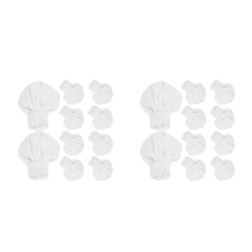 20Pcs White Mini Cloth Chef Hats Cute Tiny Doll Accessories for Crafts
