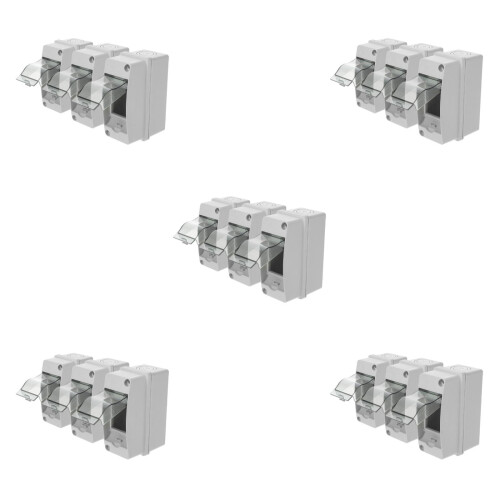 15Pcs IP65 White ABS Plastic Distribution Box with Transparent Cover