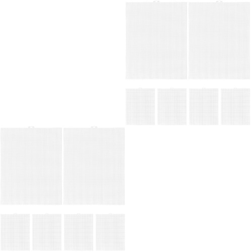 12Stk Weiße Mesh Canvas Sheets, Robuste Plastikblätter Zum Basteln 2