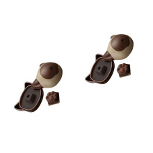 2Pcs Mechanical Keyboard Key Caps ABS Coffee Cat Paw Decorative Keys