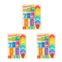 3Sets Colorful Wooden Early Education Math Toy for Kids