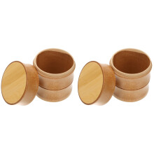 2Pcs Creative Khaki Wooden Toothpick Box Household Swab Holder
