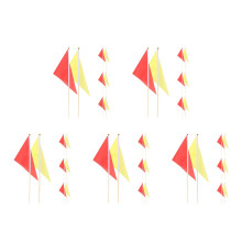 40Pièces Drapeaux En Bambou Polyester Pour Jardin