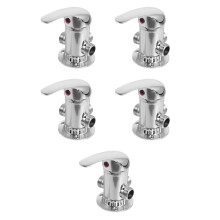5Pièces Valve Mélangeuse Douche 3 Voies Zinc Argent Salle De Bain