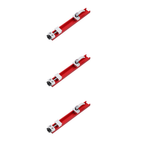 3Pièces Base Guide Rail Aluminium Rouge Réglable Pour Sciage Précis