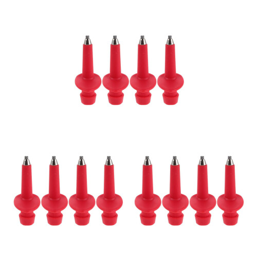 12Pcs Red Vibration-Reducing Tips for Hiking Walking Pole Replacement