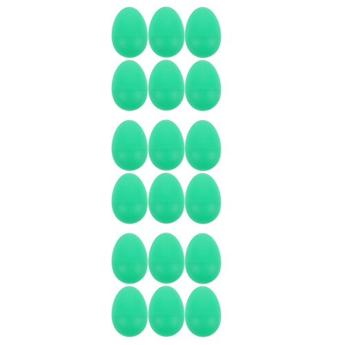 18Pcs Portable Green Plastic Shaker Eggs Kids Percussion Learning Toy