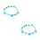 2Pièces Rosa Lei Bleu, Headband Graduation Hawaiienne 3