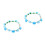 2Pièces Rosa Lei Bleu, Headband Graduation Hawaiienne 6