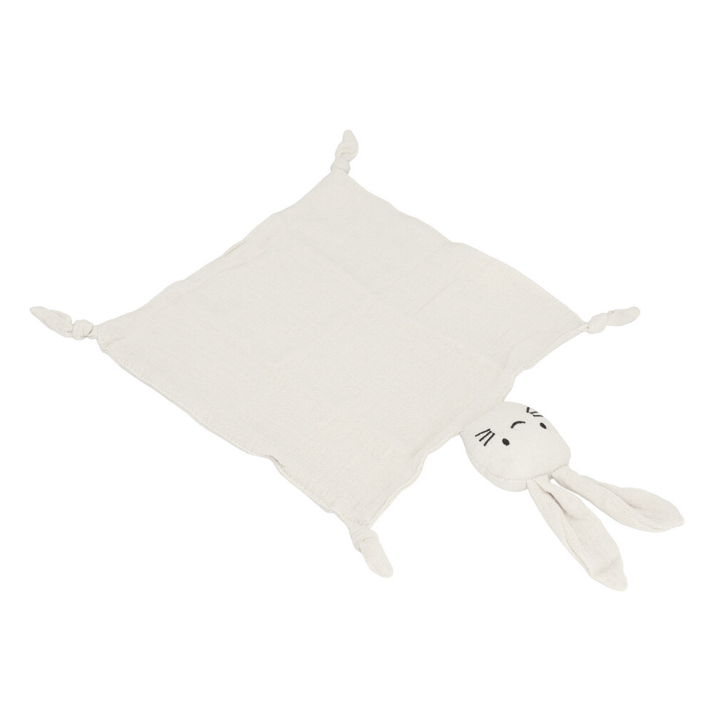 Baby Security Blanket Cartoon Rabbit 28X44cm Cotton Soft Nursery Bed Blanket Beige