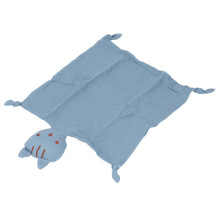 Dark Blue Animal Snuggler Lovey Blanket for Babies, 28x39cm