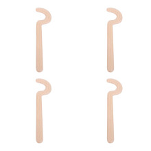 4Pcs Ergonomic Wood Pottery Shaping Tools Chocolate Tone for