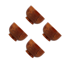 4Pcs Wooden Moon & Pentagram Bowls Brown Candle Holder Altar Decor