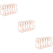 3Pcs Multi-Purpose Rose Gold Iron Bookends Study and Office Organizer