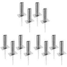 12Pcs High-Strength Soccer Pole Fixing Mount Spring-Based Stake Silver