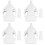 4Pcs Breast Milk Bag Clamp Plastic Adapters White Reusable 1