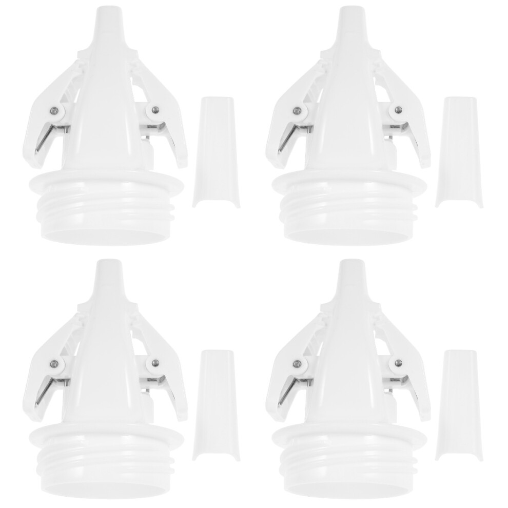 Totority 4Pcs Breast Milk Bag Clamp Plastic Adapters White Reusable