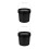 2Pcs PP Paint Buckets with Lid for Storage Black Plastic Bucket 1
